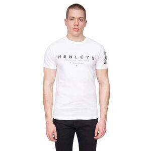 Henleys Mens Kilhen Logo T-Shirt / White